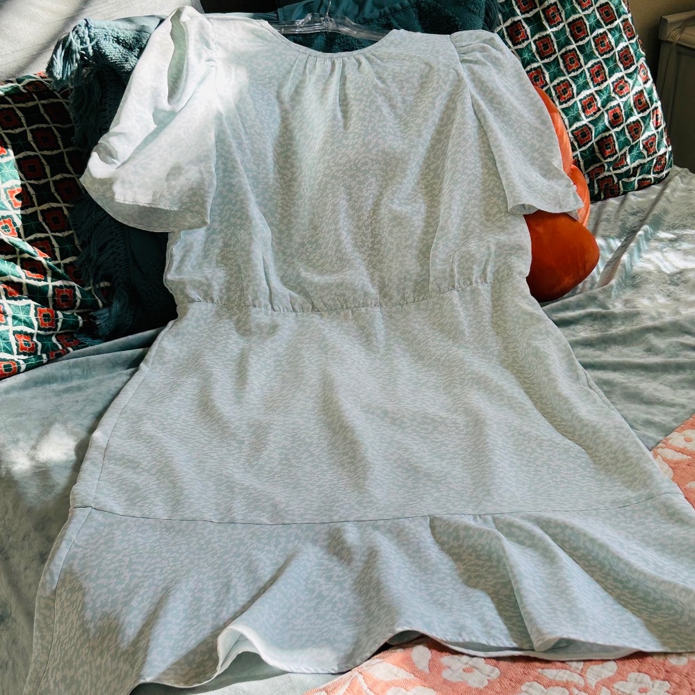 Ann Taylor Midi Mint and White Dress! Size 14